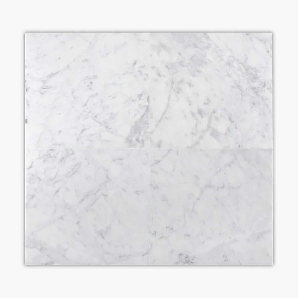 Carrara White Honed 12x12 Marble Tile