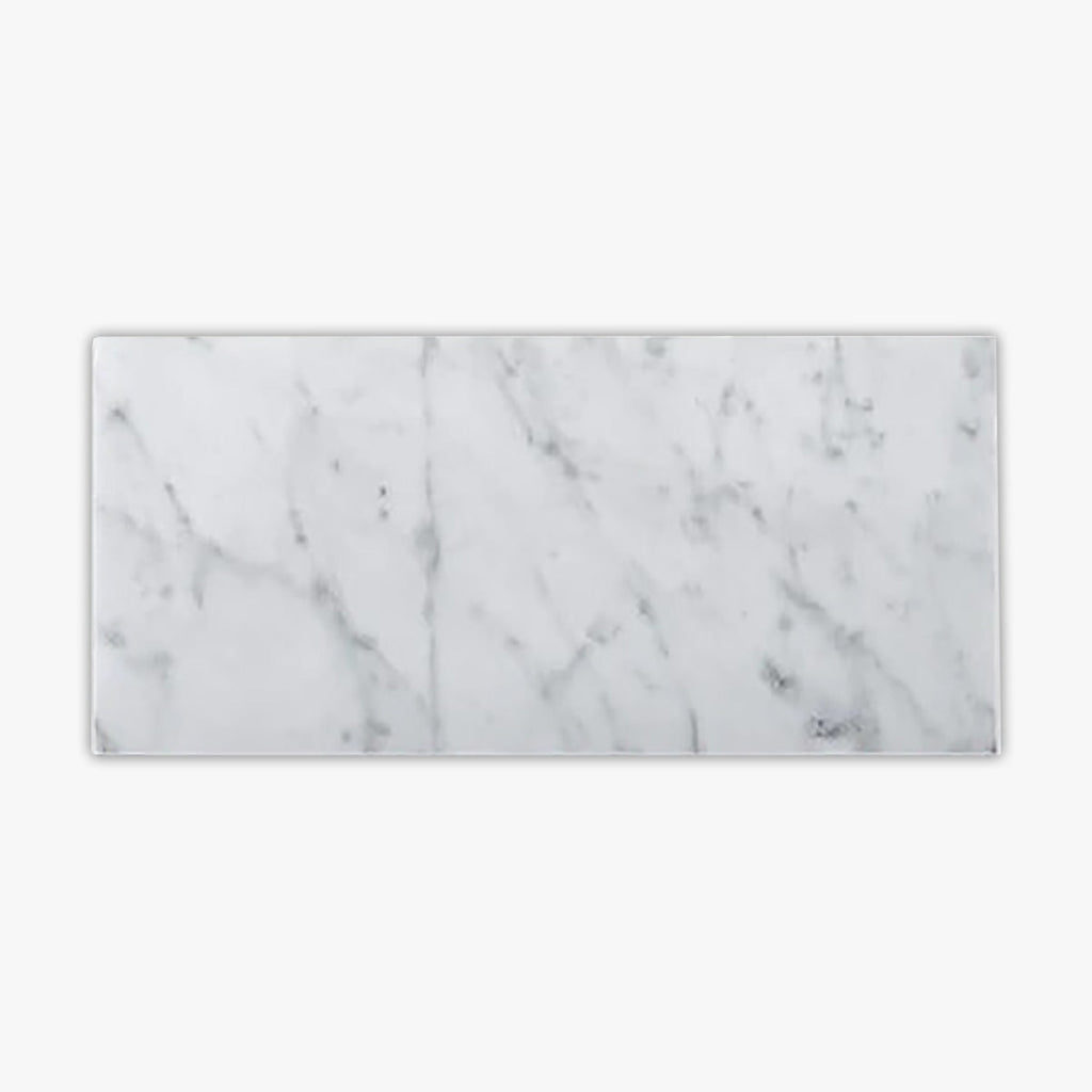 Carrara White Honed 6x12 Marble Tile