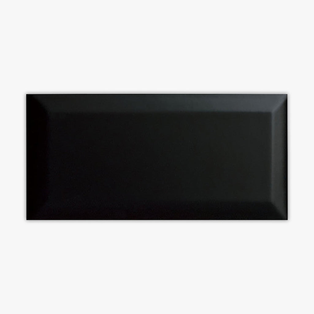 Black Glossy 4x10 Ceramic Tile