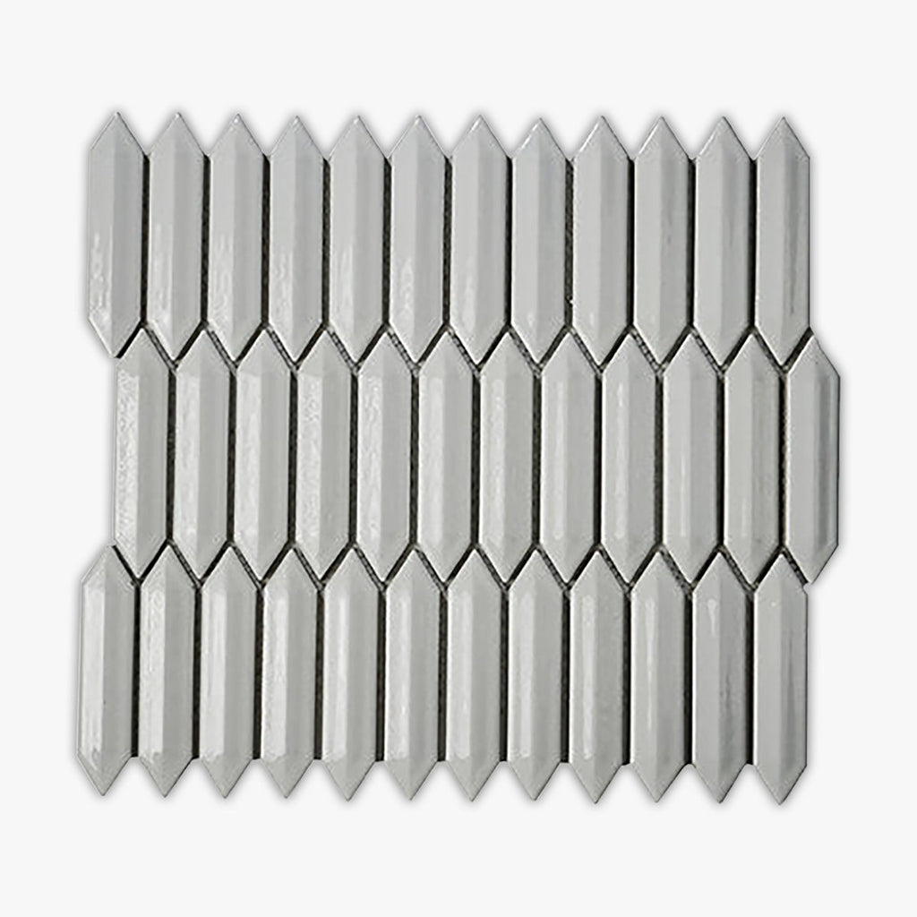 White Matte 1x4 Picket Porcelain Mosaic