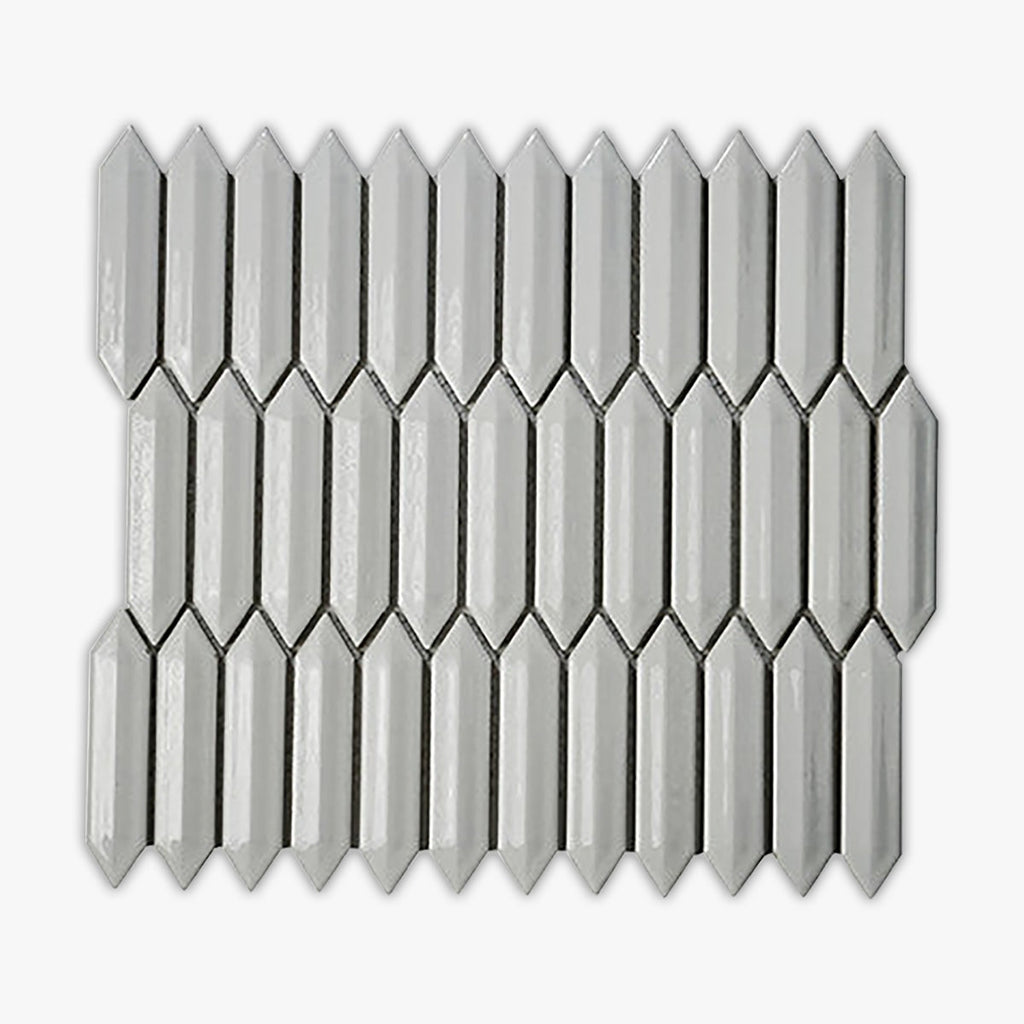 White Glossy 1x4 Picket Porcelain Mosaic