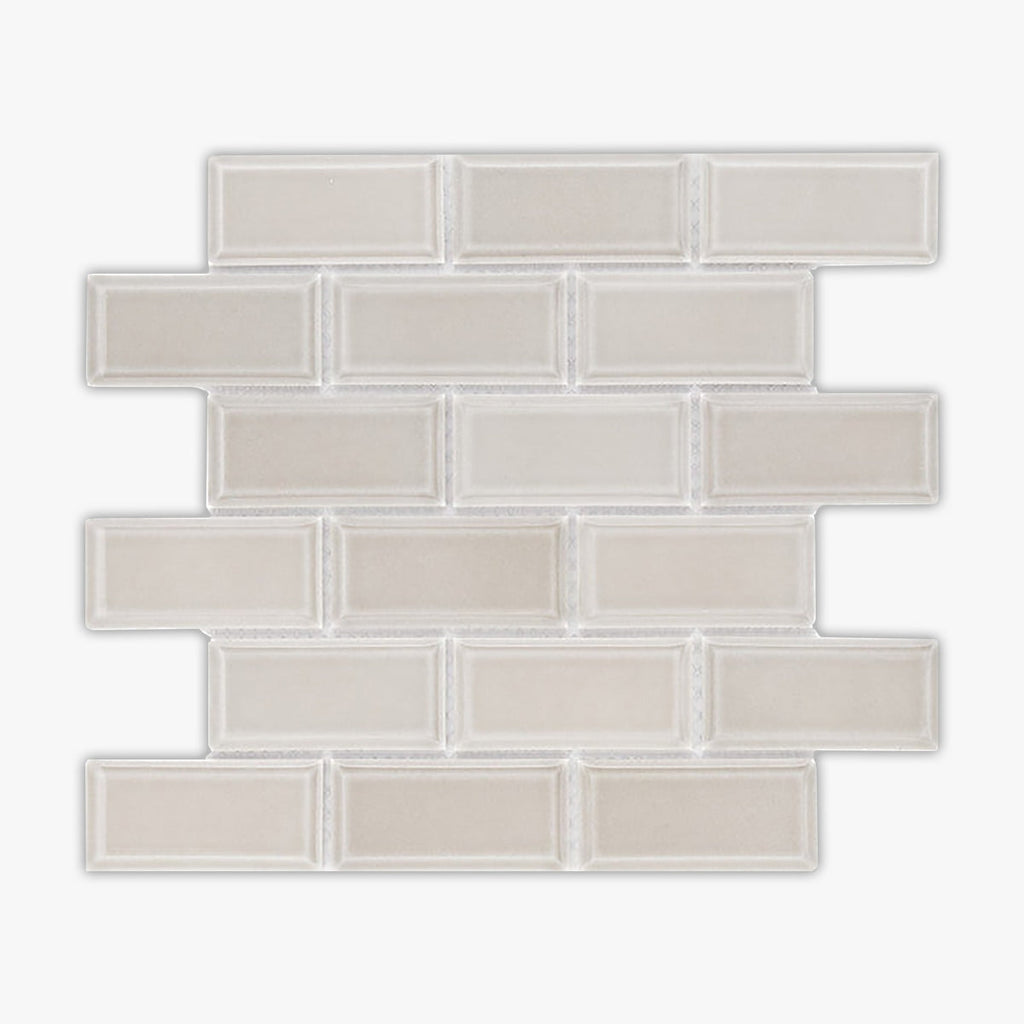 Tender Gray Glossy 2x4 Brick Porcelain Mosaic