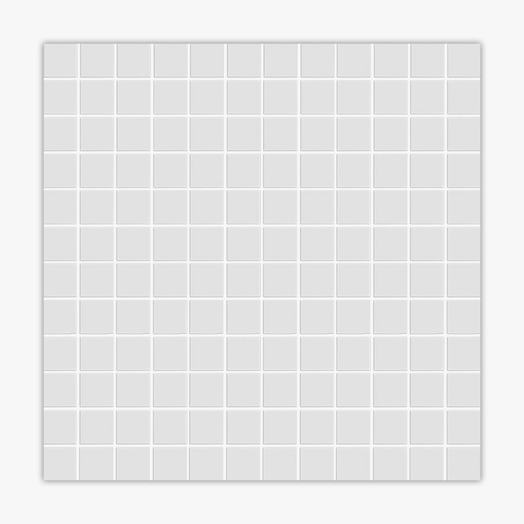 White Matte 1x1 Square Porcelain Mosaic