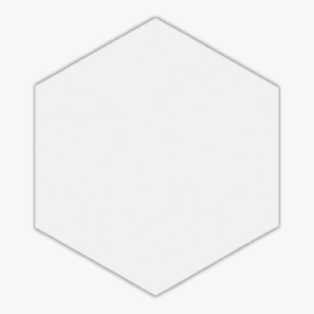 Blanco Matte 5x6 Hexagon Ceramic Tile