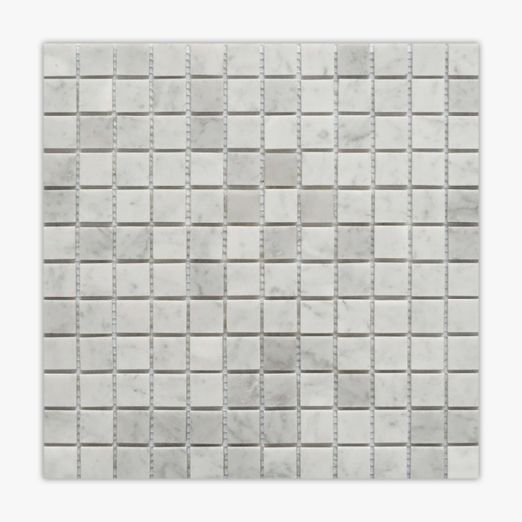 Carrara White Polished 1x1 Square Marble Mosaic