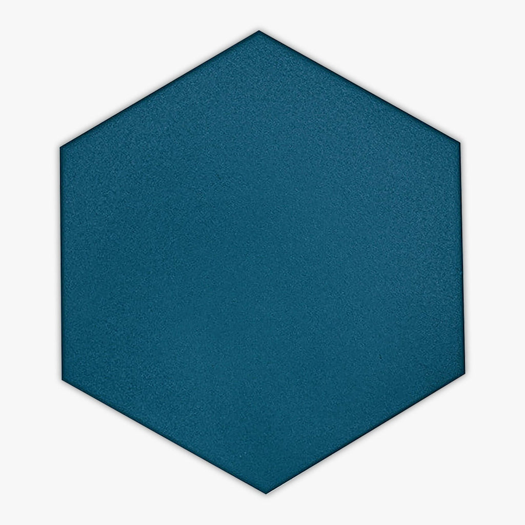 Cosmic Sapphire Navy Blue Glossy 8x9 Hexagon Ceramic Tile