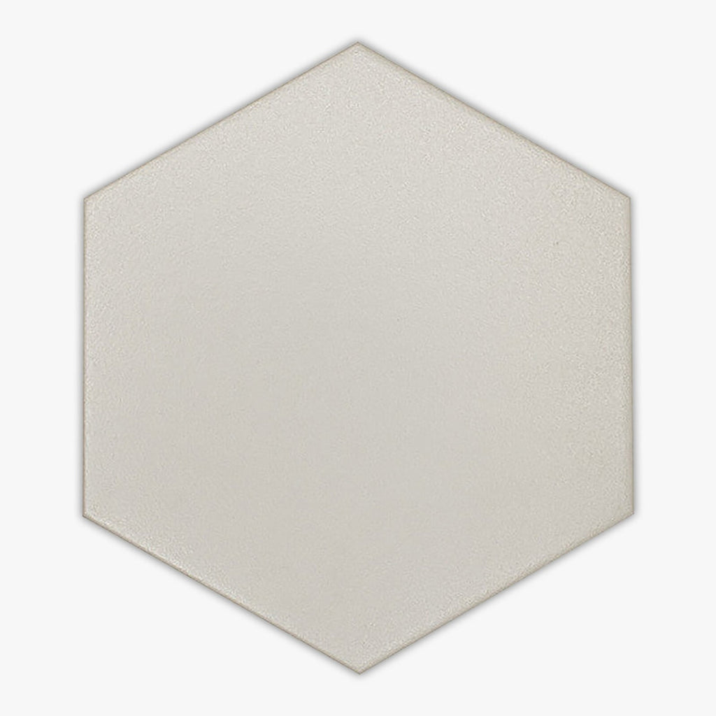 Light Gray Glossy 8x9 Hexagon Ceramic Tile