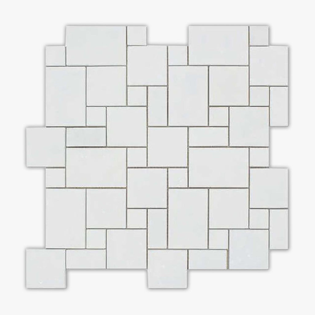 Thassos White Polished Random Opus Marble Mosaic