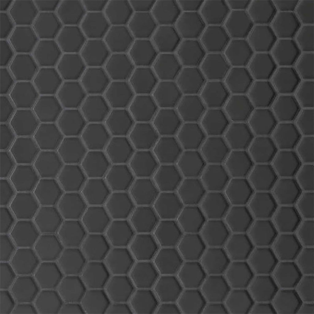 Black Matte 1 Inch Hexagon Porcelain Mosaic