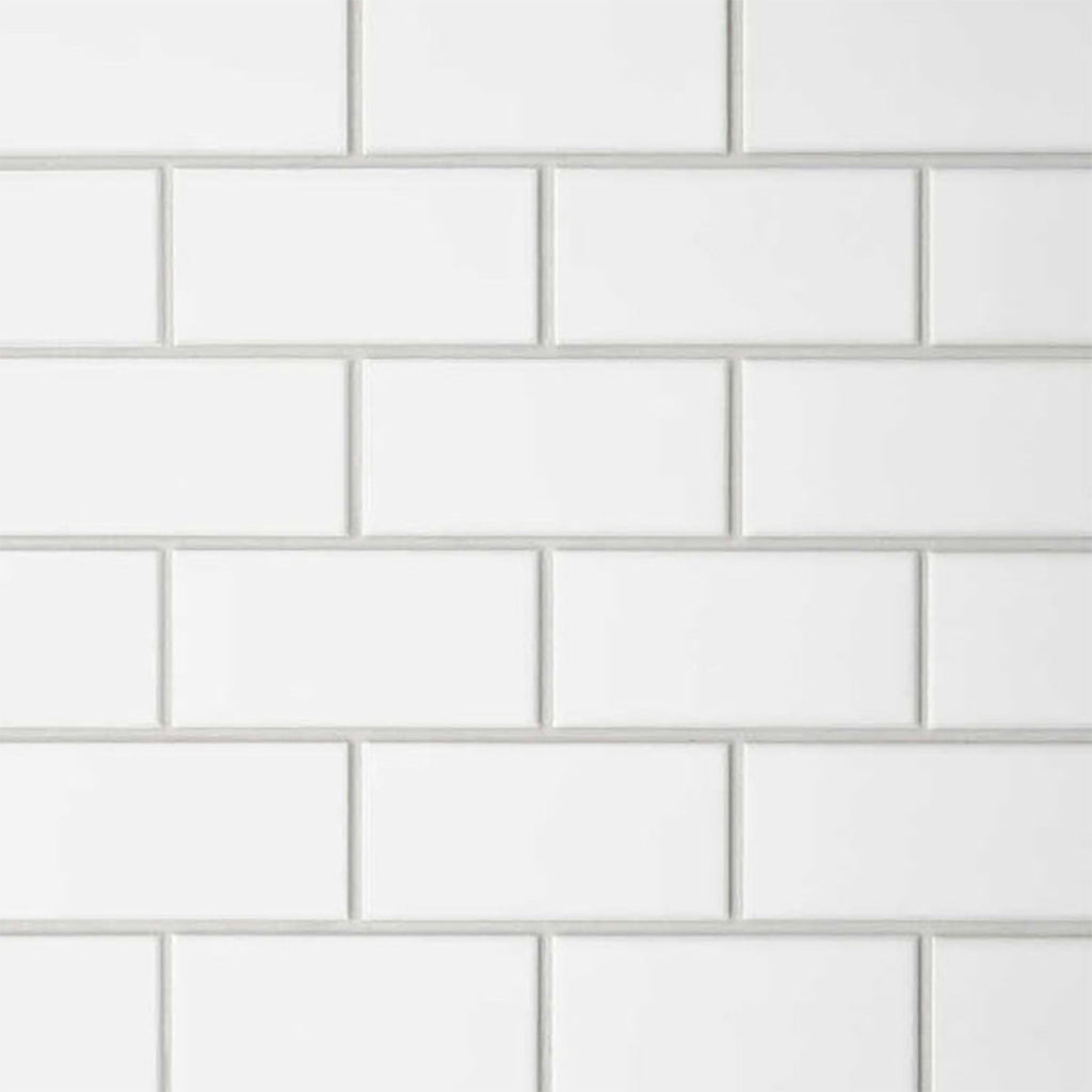 White Matte 2x4 Brick Porcelain Mosaic