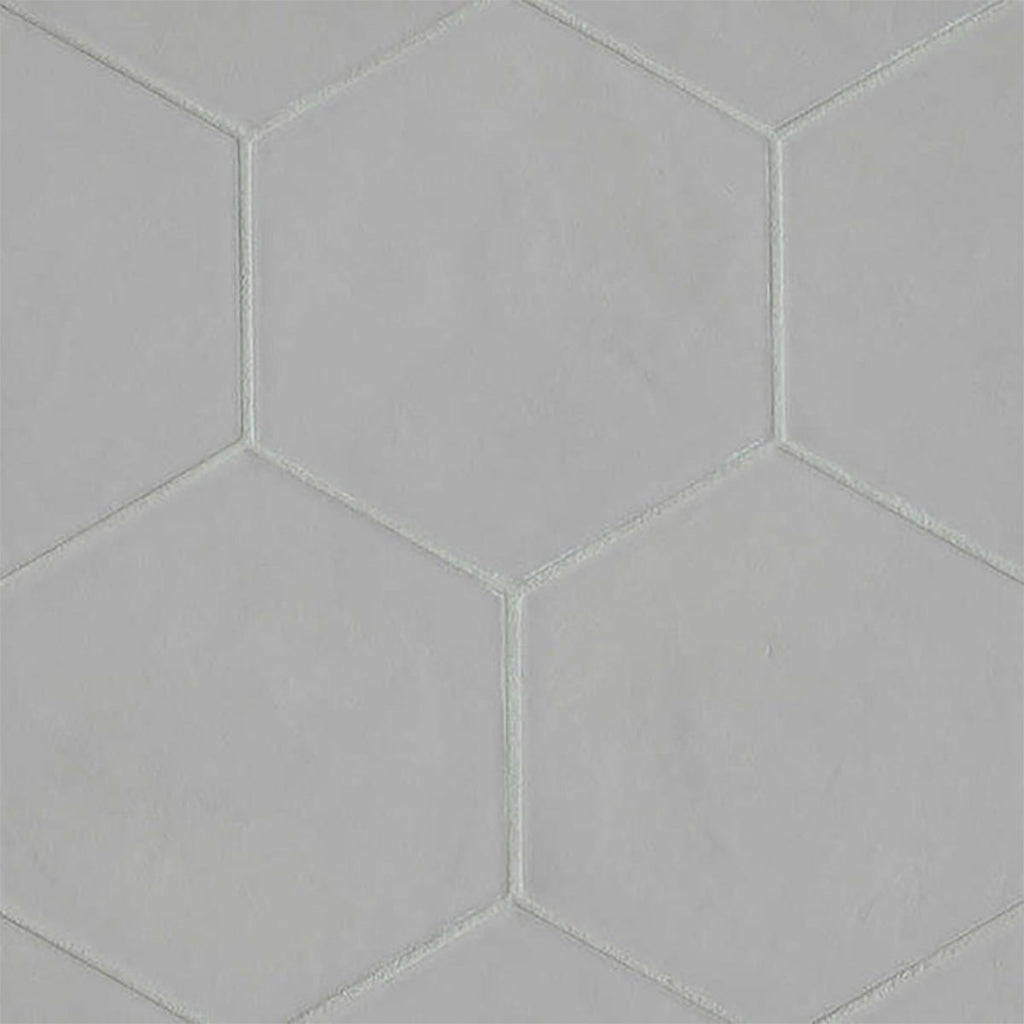 Solid Gray Matte Hexagon 8 1/2x10 Porcelain Tile