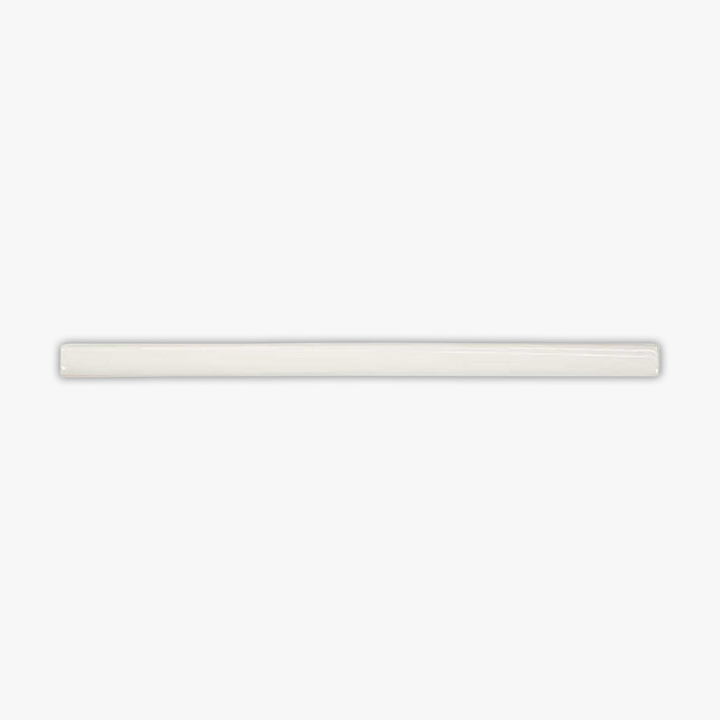 Pearl White Glossy 1/2x12 Jolly Miter Ceramic Molding