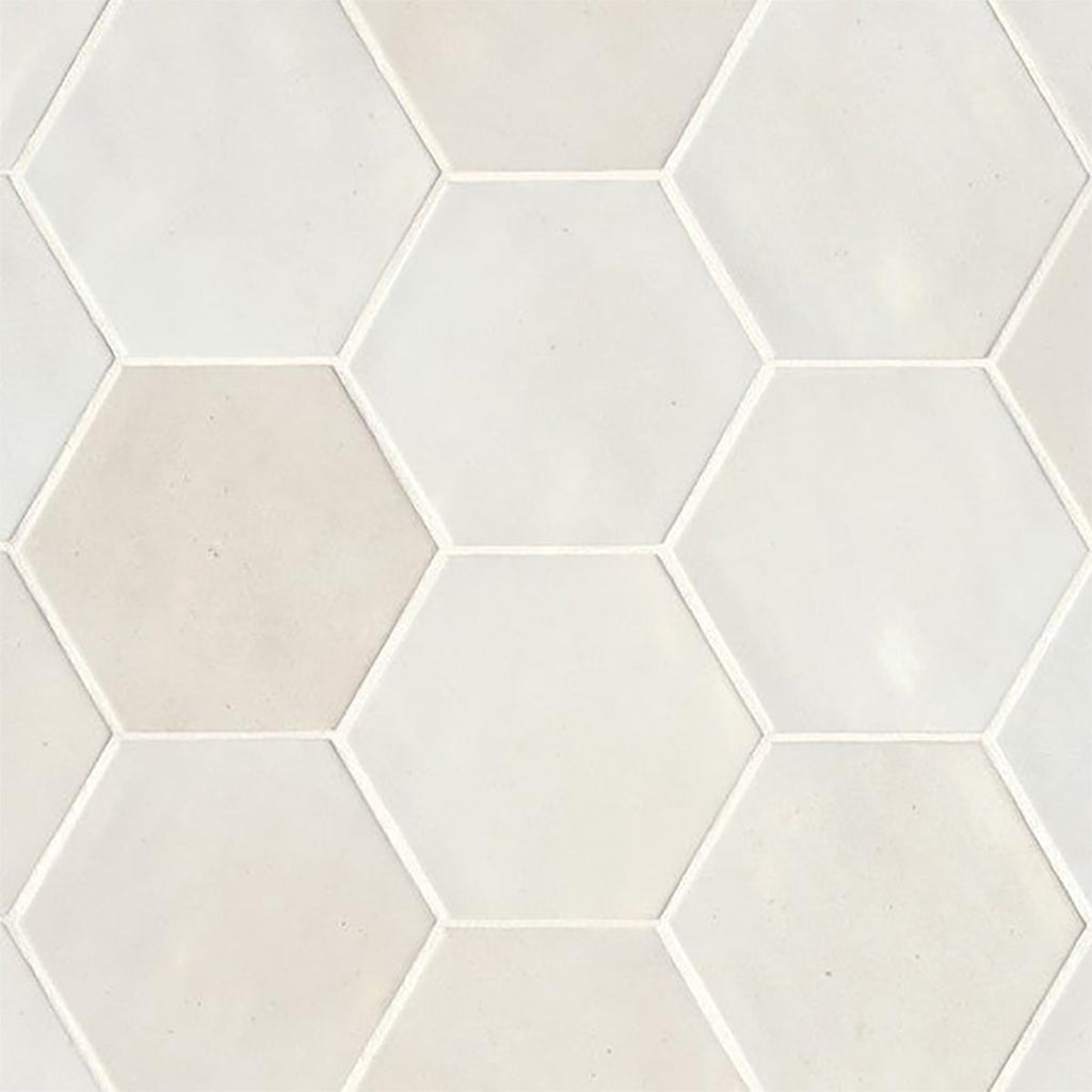 White Glossy Hexagon 4x5 Porcelain Tile