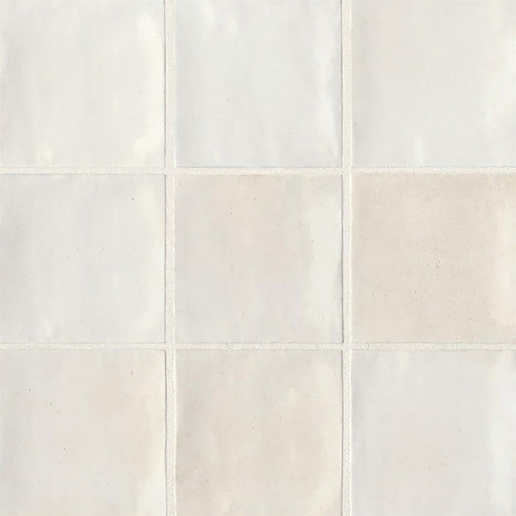 White Glossy 4x4 Porcelain Tile