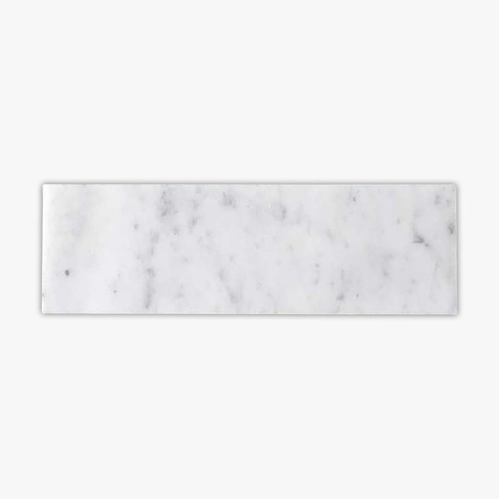 Carrara White Polished 4x12 Marble Tile