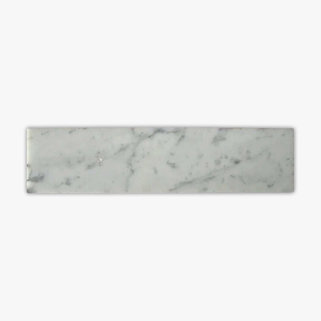 Carrara White Polished 3x9 Marble Tile