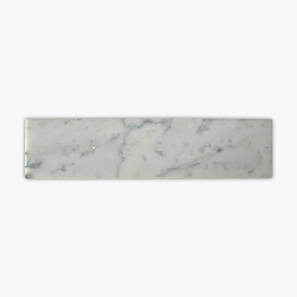 Carrara White Polished 2x8 Marble Tile