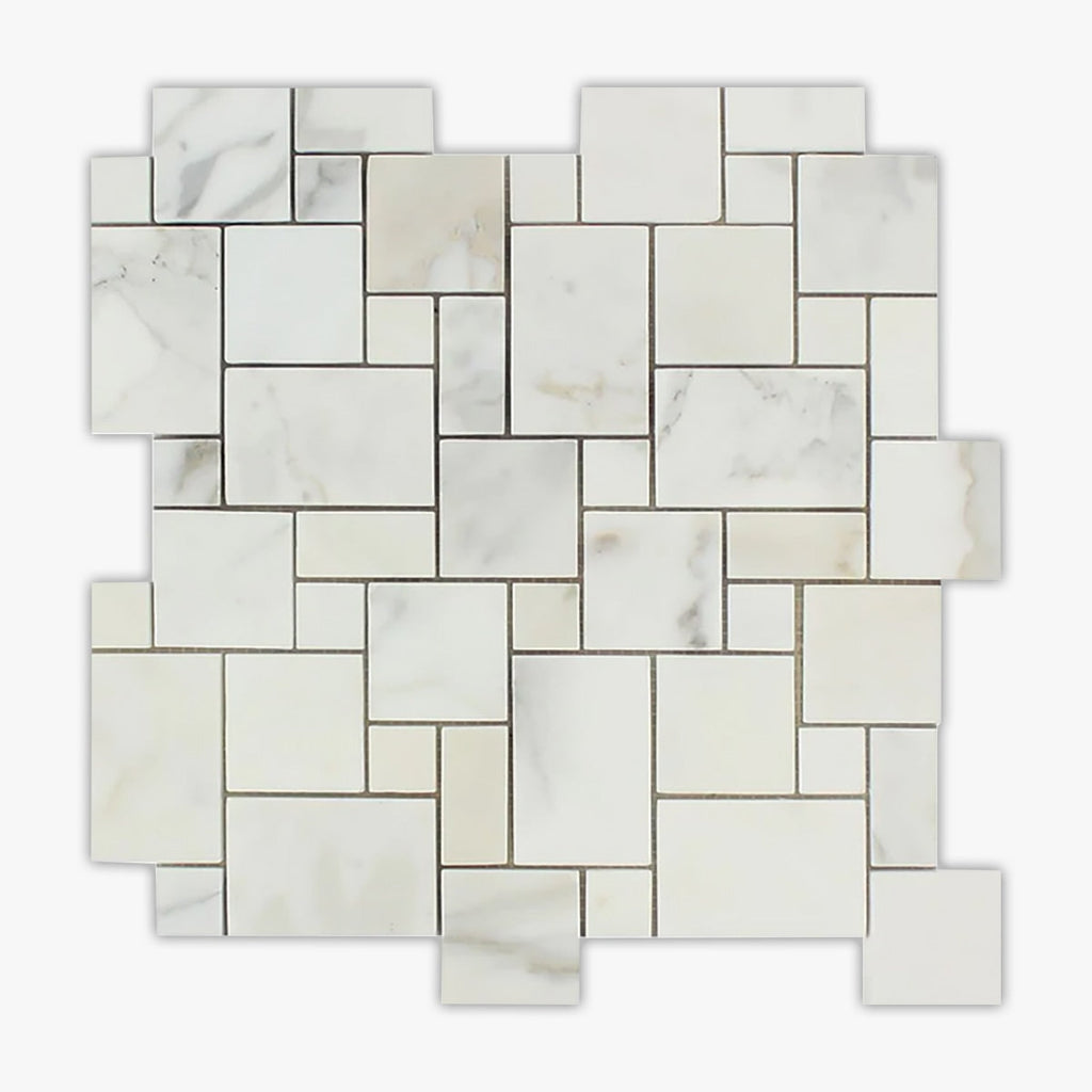 Calacatta Gold Honed Opus Marble Mosaic