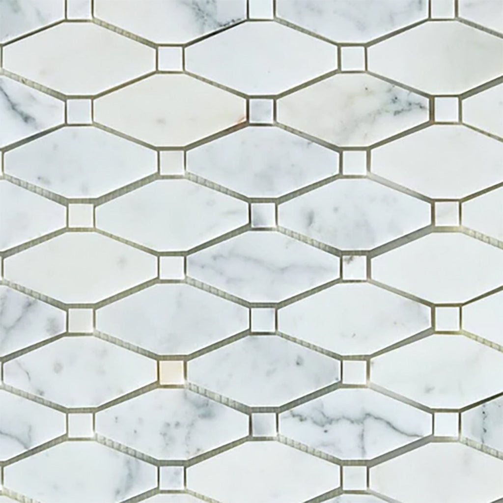 Calacatta Gold Polished 2x4 Octave Marble Mosaic