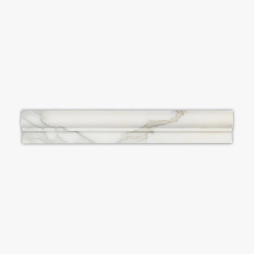 Calacatta Gold Honed Chair Rail Marble Molding