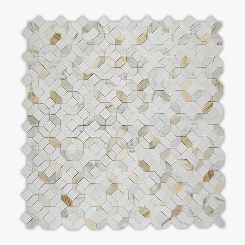 Calacatta Gold Polished Lennox Marble Mosaic