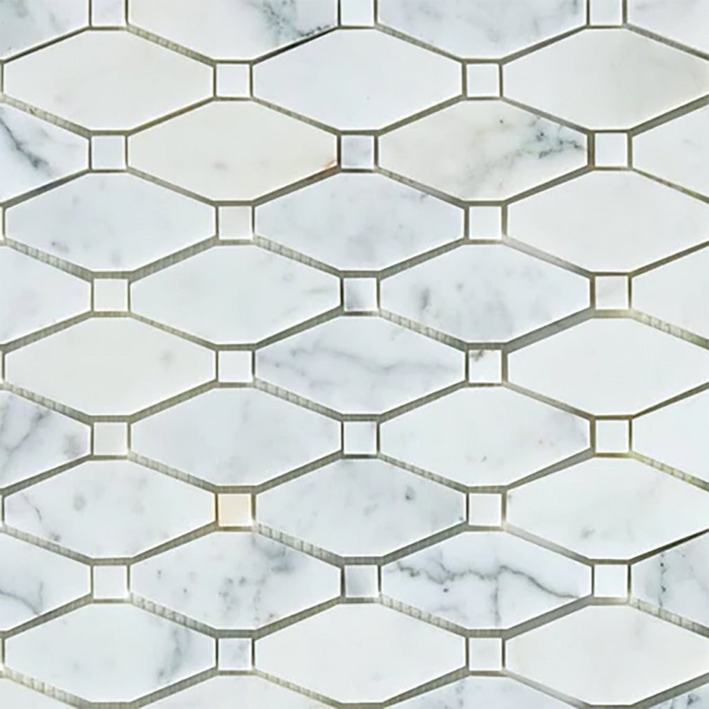 Calacatta Gold Honed 2x4 Octave Marble Mosaic