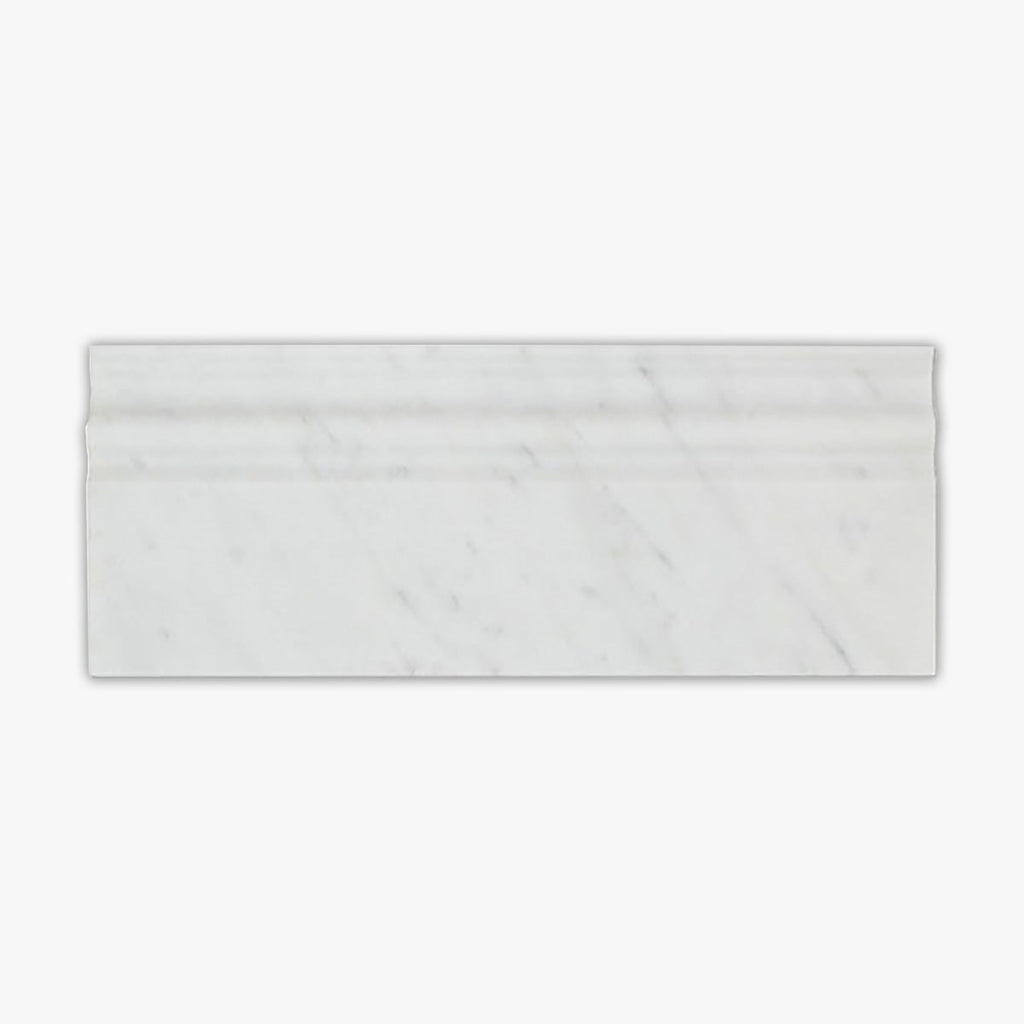 Bianco Carrara Polished Baseboard Marble Molding