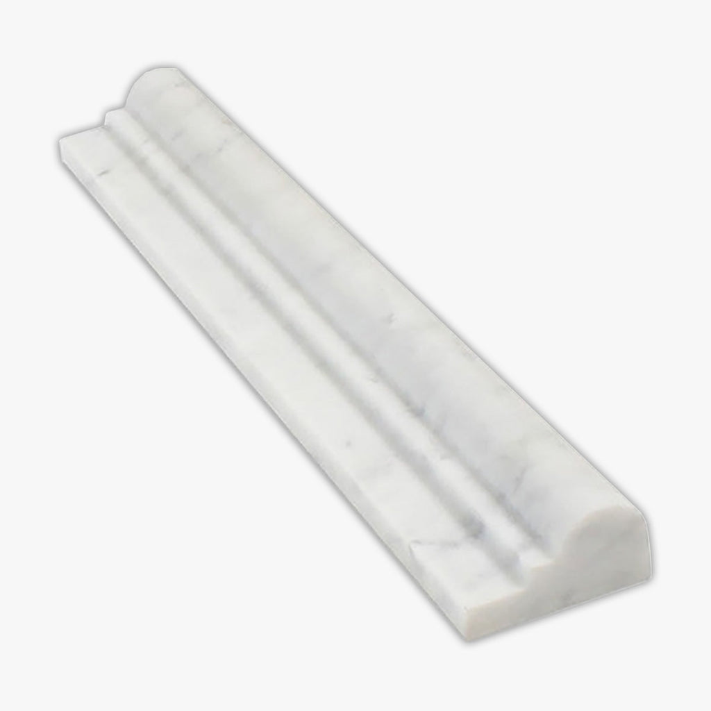 Bianco Carrara Honed Chair Rail Liner Marble Molding